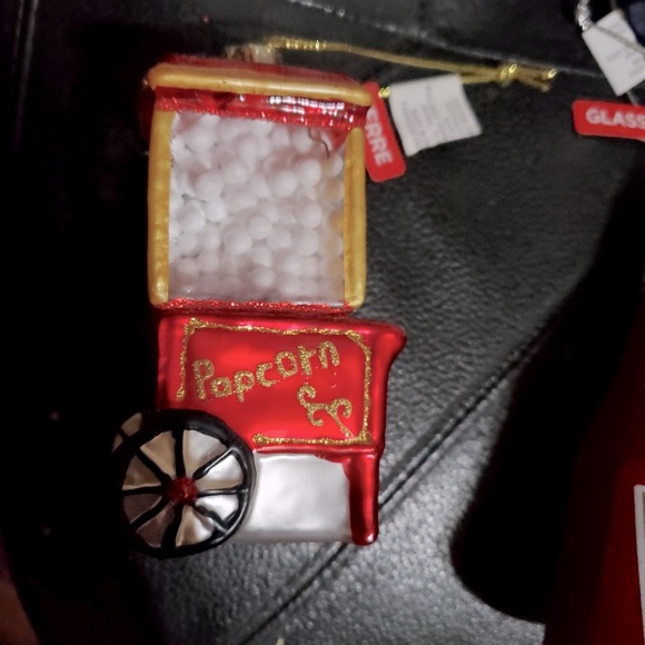 Blown glass popcorn machine ornament old world NWOT - Picture 3 of 9